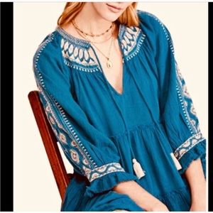 Free People Indigo Beauty Blouse